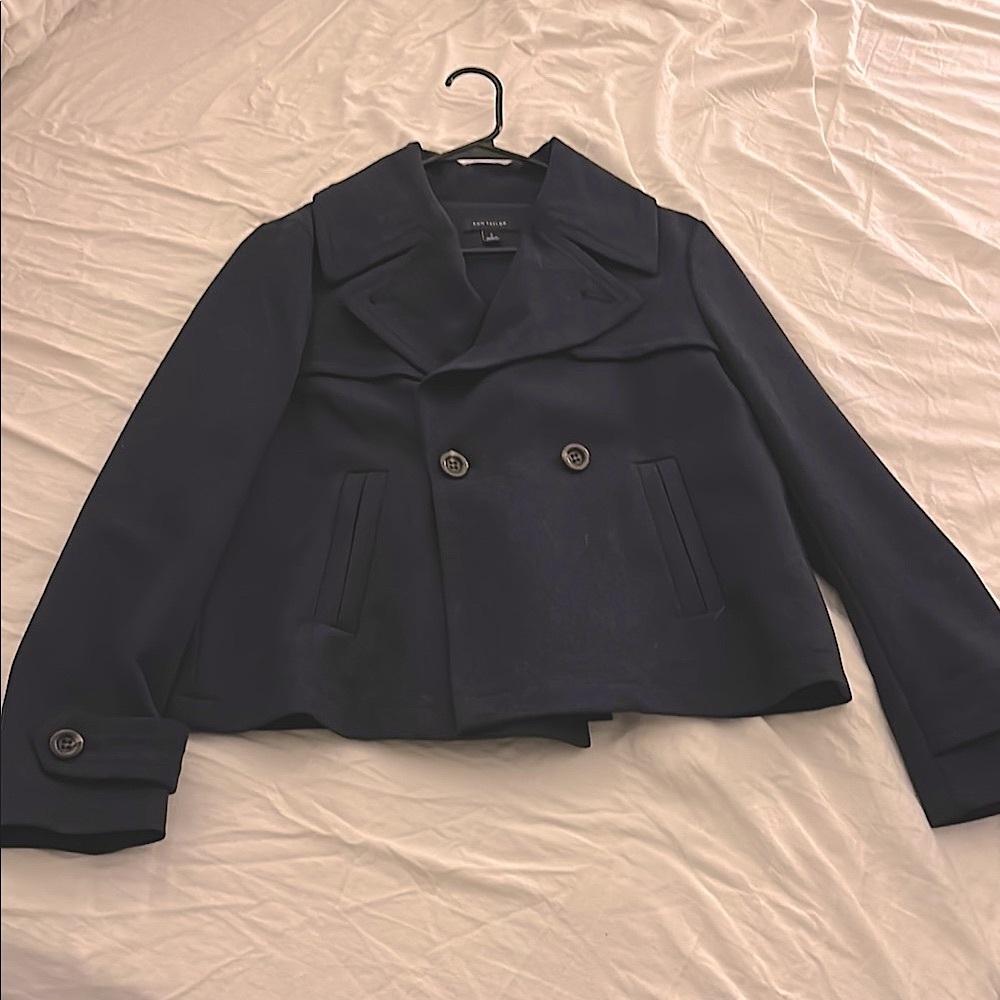 Navy Women's Double-Breasted Jacket pea coat